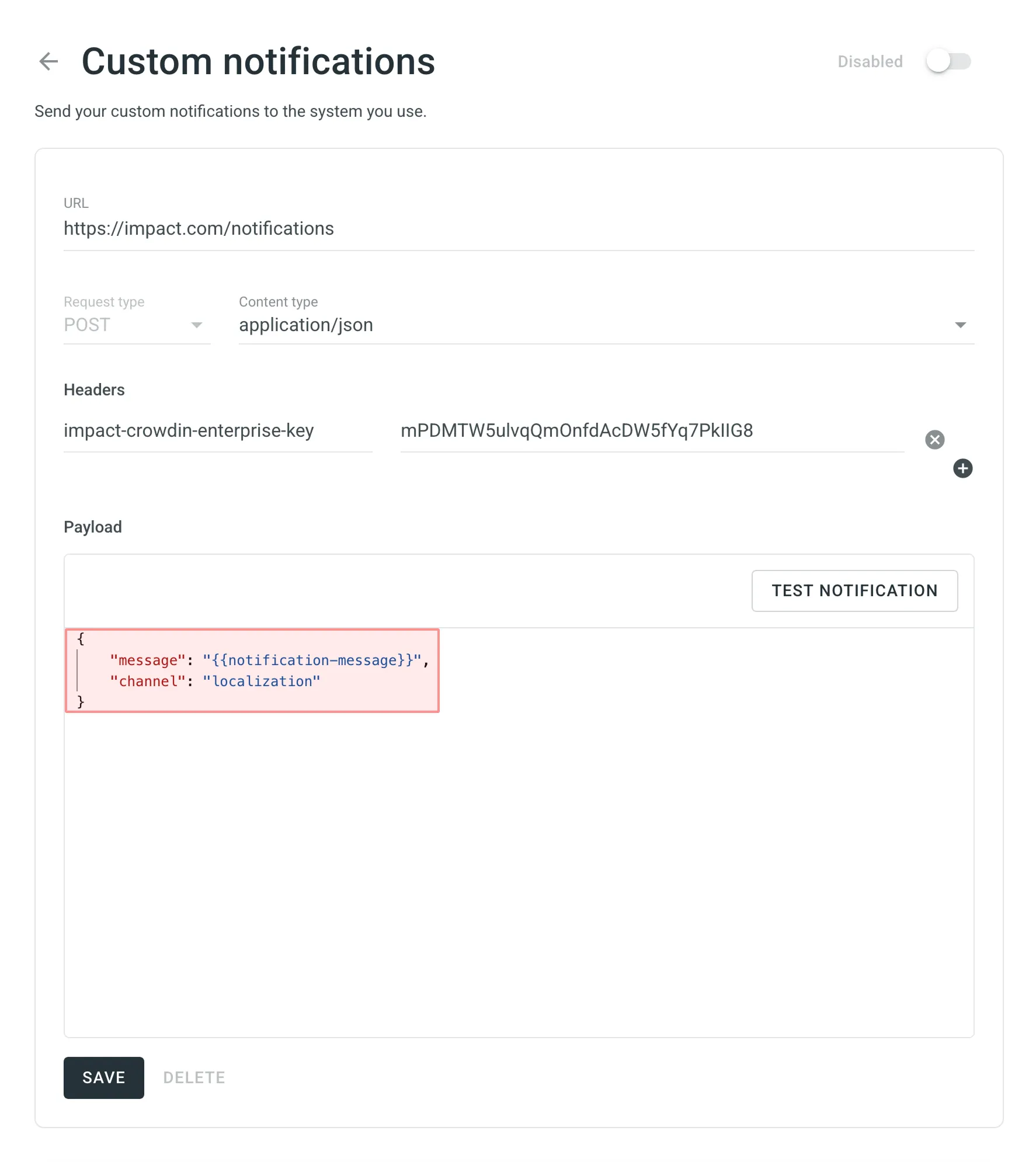 Benutzerdefinierter Payload